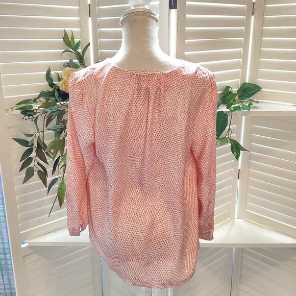 JOIE 100% GEOMETRIC LONG SLEEVE BLOUSE SIZE MED 1226 - Picture 4 of 6